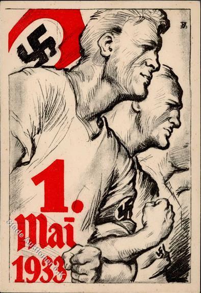 1 MAI 1933 WK II - HJ - Spendenkarte I-II - Guerre 1939-45