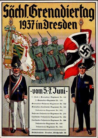 DRESDEN WK II - Sächs. GRENADIERTAG 1937 I-II - Oorlog 1939-45