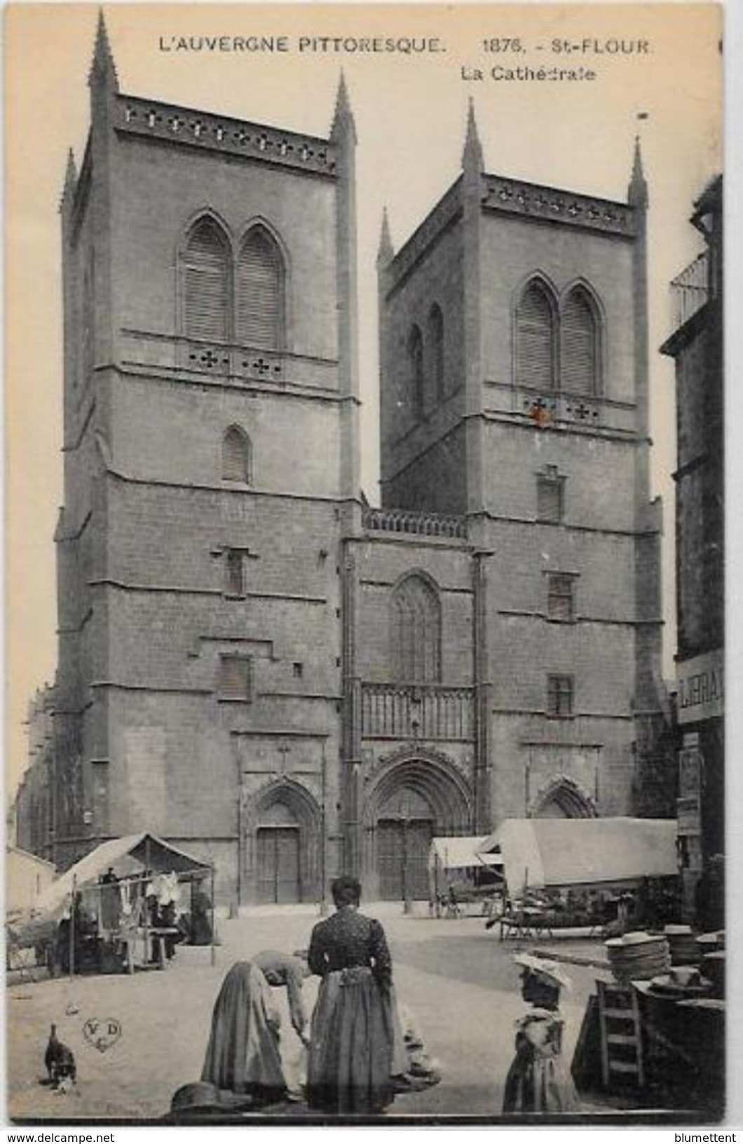 CPA Saint FLOUR Cantal Auvergne Non Circulé Marché - Saint Flour