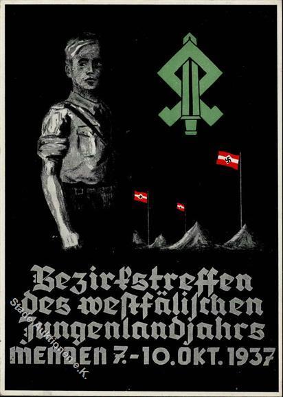 MENDEN WK II - HJ-BEZIRKSTREFFEN D. Westfälischen Jugendlandjahres 1937 I - Oorlog 1939-45