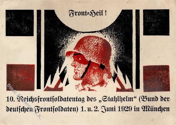 MÜNCHEN - 10. REICHSFRONTSOLDATENTAG Des STAHLHELM 1929, Ecke Gestoßen, II - Oorlog 1939-45