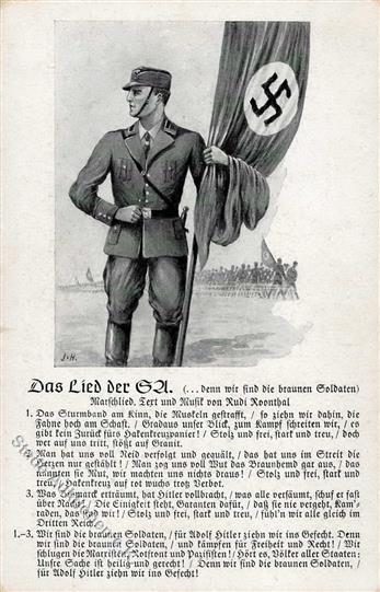 SA-Prop-Ak WK II - Das Lied Der SA! Ecken Gestoßen! - Oorlog 1939-45