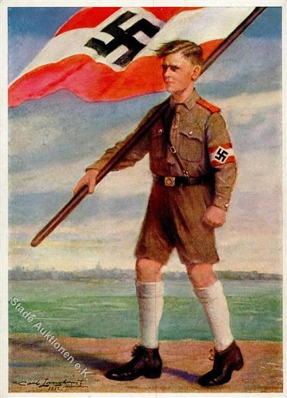 WK II HJ Hitlerjunge Sign. Langhorst Künstler-Karte I- - Oorlog 1939-45