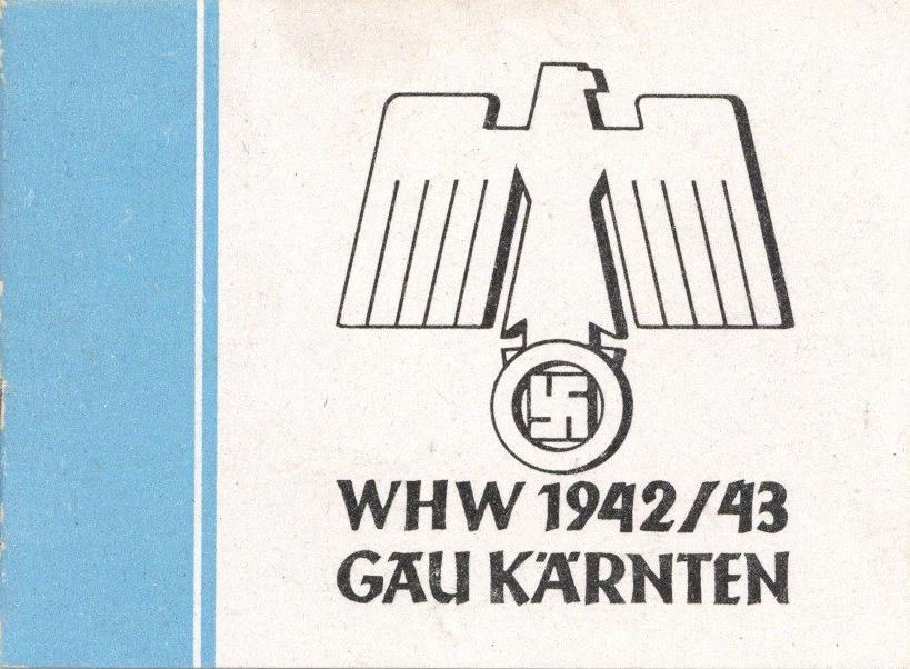 WHW WK II - GAU KÄRNTEN 1942-43 - WHW NSV-Klappkärtchen I-II - Oorlog 1939-45