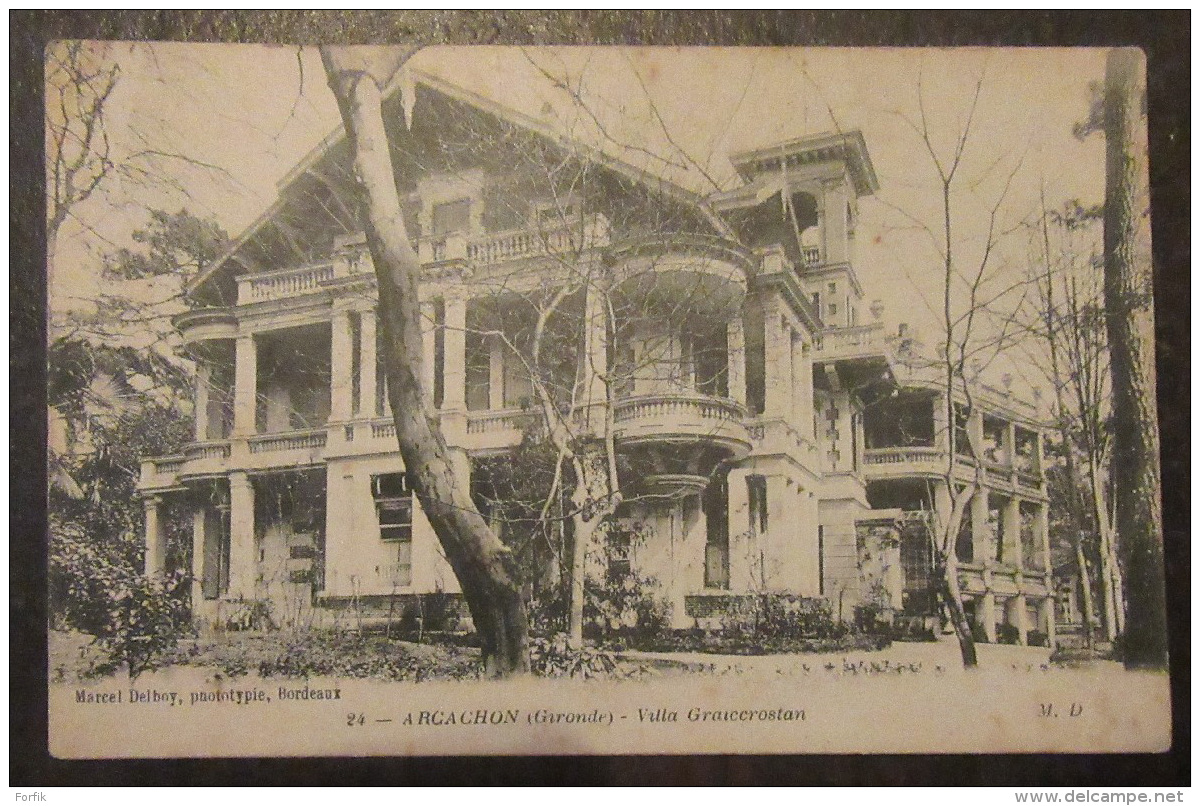 Arcachon N°24 - Villa Graigcrostan (GraiCcrostan =&gt; Erreur D'impresison Sur La Carte) - Non-circulée - Arcachon