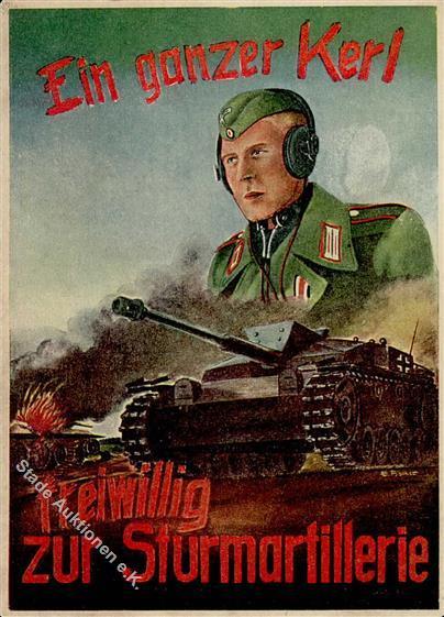 Panzer (WK II) Propaganda WK II Sturmartillerie   Künstlerkarte I-II Réservoir - Guerre 1939-45