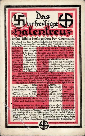 HAKENKREUZ WK II - Das Hakenkreuz - NS-Vorläufer In Rot - Ecke Gestoßen! - Weltkrieg 1939-45