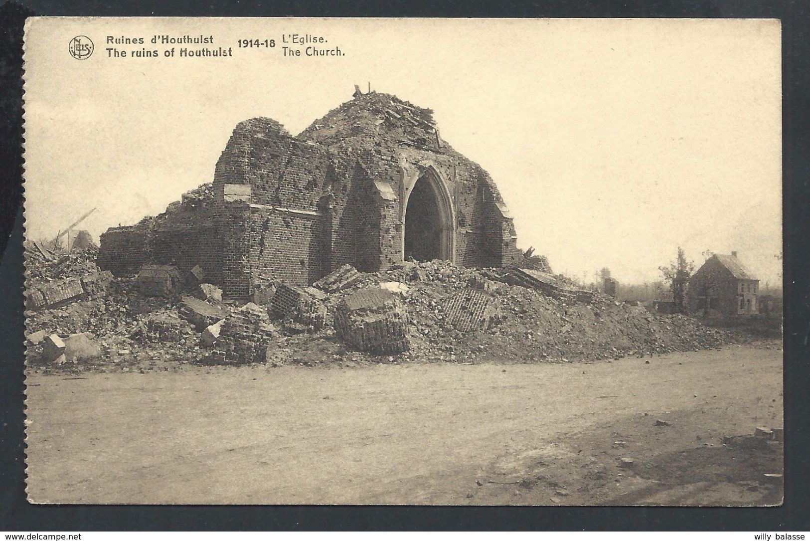 +++ CPA - Ruines D' HOUTHULST - Guerre 1914-1918 - L'Eglise - Nels    // - Houthulst
