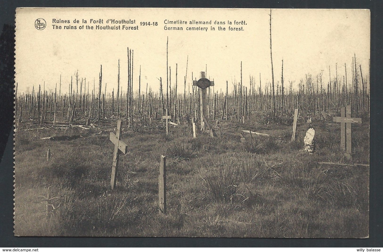 +++ CPA - Ruines De La Forêt D' HOUTHULST - Guerre 1914-1918 - Cimetière Allemand - Nels    // - Houthulst