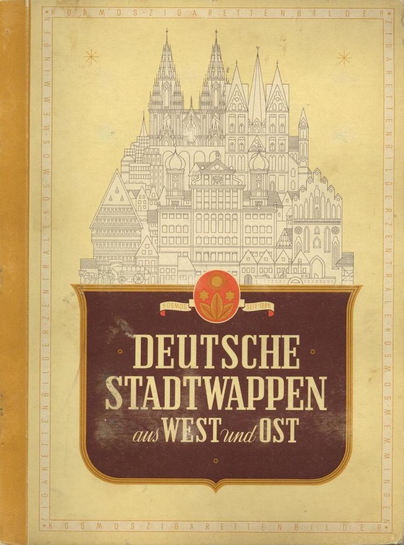 Sammelbild-Album Deutsche Stadtwappen Aus West Und Ost Kosmos Zigarettenbilder Um 1950 Komplett II - Oorlog 1939-45