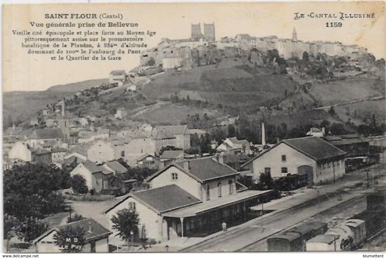 CPA Saint FLOUR Cantal Auvergne Non Circulé La Gare Chemin De Fer - Saint Flour