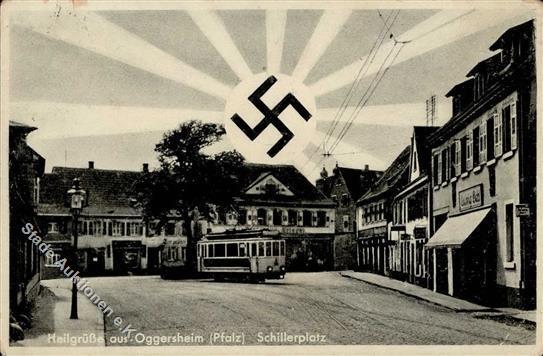 Aufgehende Sonne WK II - Heilgrüße Aus OGGERSHEIM,Pfalz - Ecke Gestoßen - Guerre 1939-45