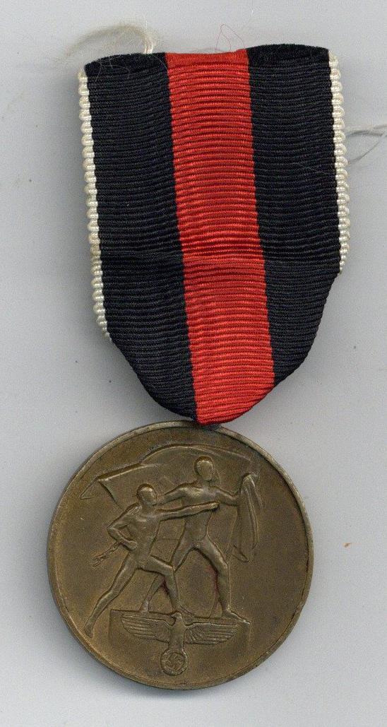 WK II Orden Sudetenland Medaille 1. Oktober 1938 I-II - Zonder Classificatie