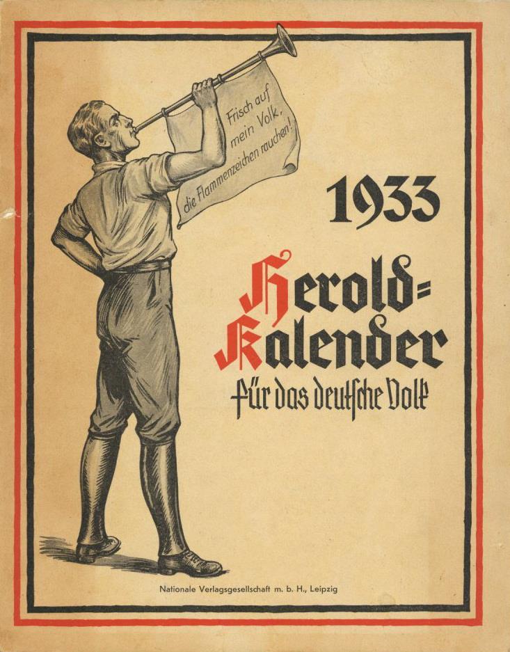 Buch WK II Herold Kalender 1933 Nationale Verlagsgesellschhaft 70 Seiten Diverse Abbildungen II - 5. Wereldoorlogen