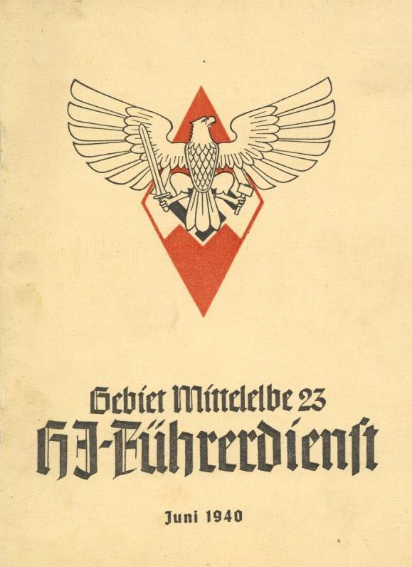 Buch WK II HJ Führerdienst Gebiet Mittelelbe 23 3 Hefte 1939-41 Einige Abbildungen II (fleckig) - 5. Wereldoorlogen