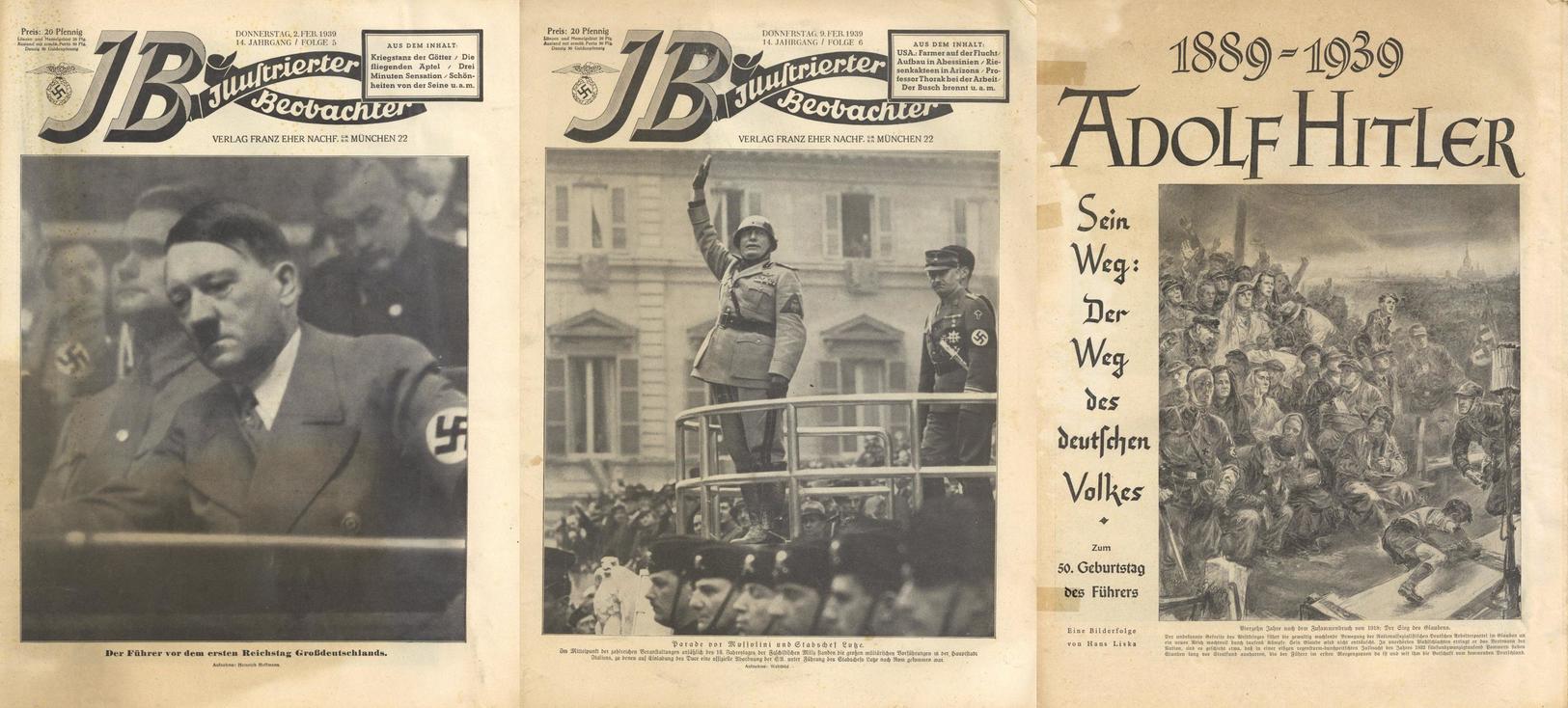 Buch WK II Lot Mit 12 X  Illustrierter Beobachter 1938-40 Zentralverlag Der NSDAP Franz Eher Nachf. II - 5. Wereldoorlogen