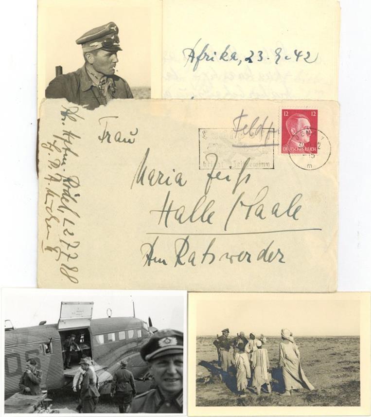 Feldpost WK II Afrika Nr. L27798 Feldpostbrief Und 3 Fotos 1942 I-II - Guerre 1939-45