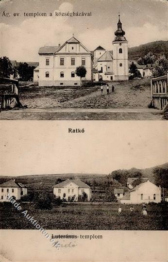 Synagoge RATKO,Ungarn - Mit Israelit. Tempel I-II Synagogue - Jodendom