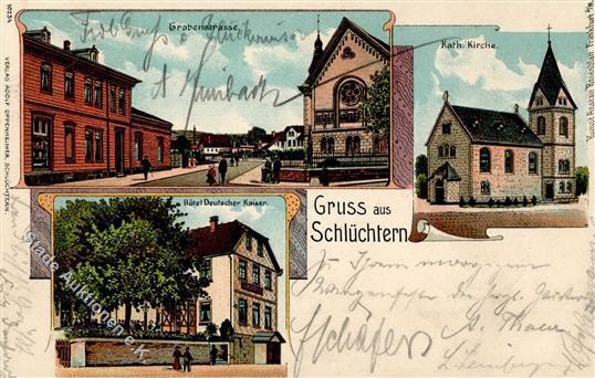 Synagoge Schlüchtern (6490) Litho 1904 I-II Synagogue - Jodendom