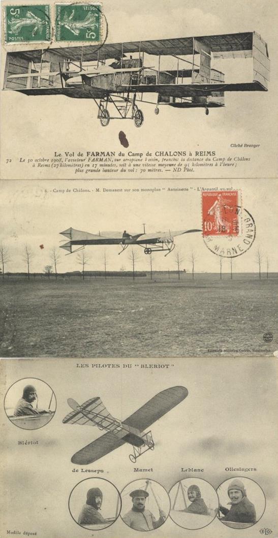 Flugzeug Frankreich Flugpioniere Lot Mit 12 Ansichtskarten I-II Aviation - Altri & Non Classificati