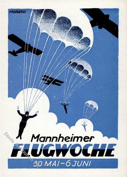 MANNHEIM - Mannheimer FLUGWOCHE 1926 - Künstlerkarte Sign. Moreno I - Autres & Non Classés