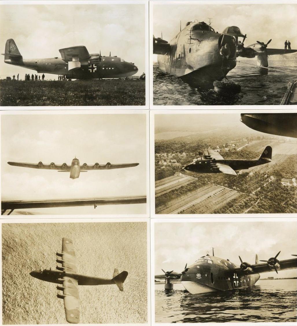 Flugzeug WK II Großflugboot Blohm & Vo? BV 222 Wiking 6'er Set Foto-Karten I-II Aviation - Autres & Non Classés