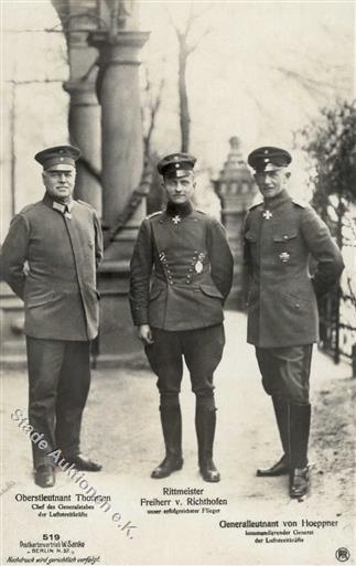 Sanke, Pilot Nr. 519 Thomsen Oberstleutnant, Richthofen Frhr. V. Rittmeister, Hoeppner V. Generalleutnant          Foto  - Autres & Non Classés