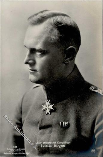 Sanke, Pilot Nr. 605 Bongartz Leutnant Foto AK I- - Other & Unclassified