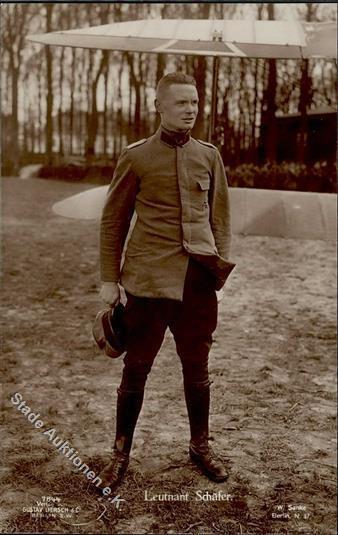 Sanke, Pilot Nr. 7844 Leutnant Schäfer Foto AK I- - Andere & Zonder Classificatie