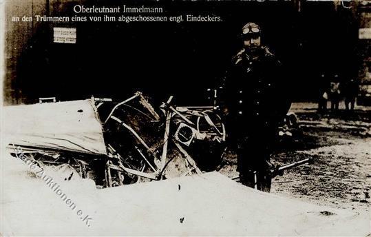 Fliegerasse (WK I) Piloten Immelmann Oberleutnant Foto AK I-II - Autres & Non Classés