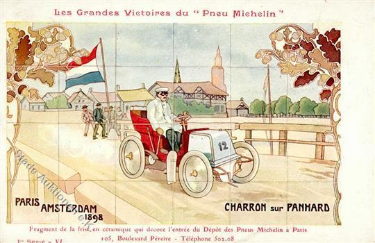 AUTORENNEN PARIS - AMSTERDAM 1898 - MICHELIN I-II - Andere & Zonder Classificatie