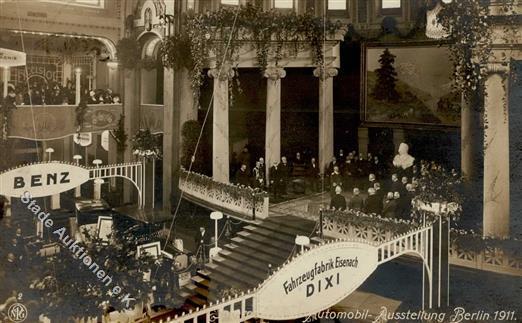 BERLIN - INT. AUTOMOBIL-AUSSTELLUNG 1911 - DIXI Und BENZ-Stand, Rücks. Vignette I-II - Autres & Non Classés