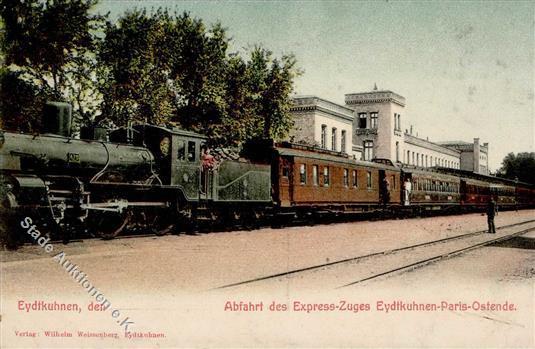 Eisenbahn Eydtkuhnen Russische Föderation Express Zug 1908 I-II Chemin De Fer - Treinen