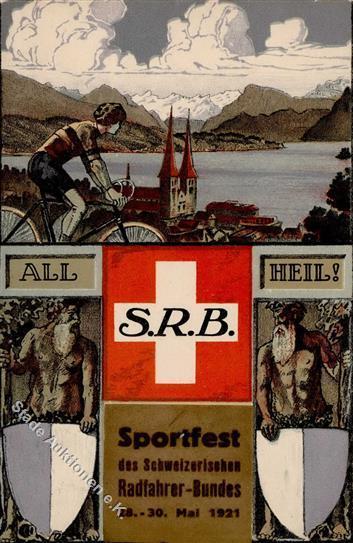Fahrrad Schweiz Sportfest Des Schweizerischen Radfahrer Bundes 1921 I-II Cycles - Andere & Zonder Classificatie