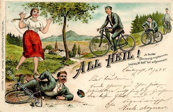 FAHRRAD - ALL HEIL! 1898 I-II - Autres & Non Classés