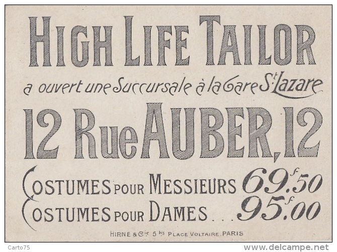 Chromos - Magasin Tailleur 12 Rue Auber Paris - Salon Boudoir Femme Soubrette - Other & Unclassified
