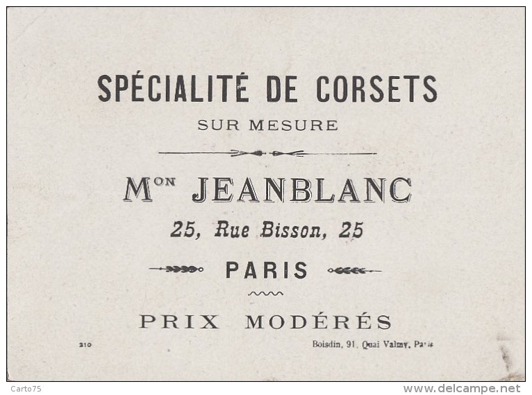 Chromos - Magasin De Corsets Jeanblanc 25 Rue Bisson Paris - Fillette Digue Bord De Mer - Other & Unclassified