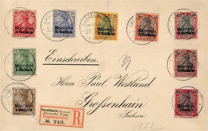 Deutsche Post Marokko Casablanca 23.5.02 R-Brief I-II - Zonder Classificatie