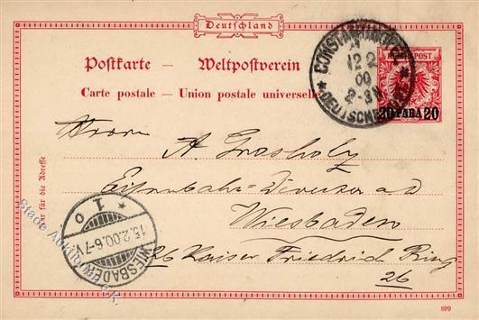 Deutsche Post Türkei CONSTANTINOPEL GS 12.2.1900 I-II - Non Classificati