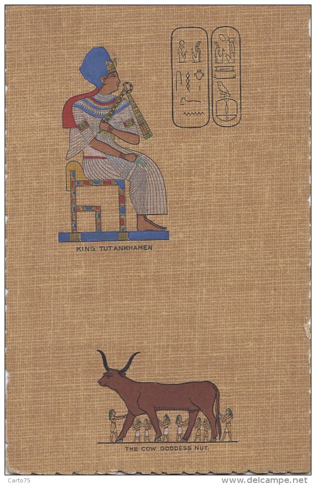 Egypte - Hiéroglyphe King Tutankamon -  Vache Sacrée Nout - Postmarked Port-Said 1938 - Port-Saïd