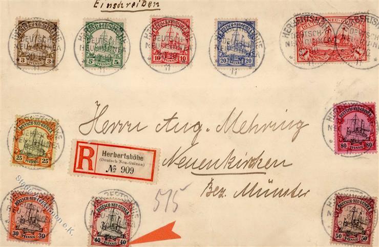 Kolonien Deutsch Neuguinea Herbertshöhe 30.10.11 R-Brief I-II Colonies - Zonder Classificatie