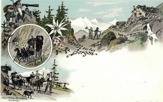 Gruss Aus Den Bergen Litho I-II Montagnes - Andere & Zonder Classificatie