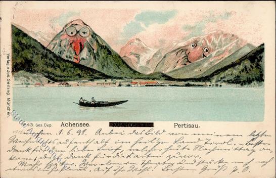 Berggesicht Achensee Pertisau Künstlerkarte 1898 I-II - Altri & Non Classificati