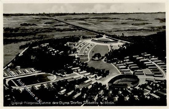 BERLIN OLYMPIA 1936 - Flieger-Aufnahme D. Olympischen Dorfes Döberitz I - Olympische Spelen