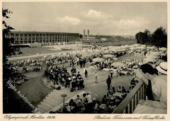 BERLIN OLYMPIA 1936 - Stadion-Terrassen Mit Tanzfläche I - Olympische Spelen