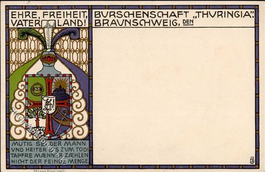 Studentika Braunschweig (3300) Burschenschaft Thuringia I- - Andere & Zonder Classificatie