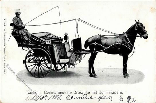 Berlin (1000) - Hansom, Berlins Neueste Droschke Mit Gummirädern I-II - Verzamelingen (zonder Album)