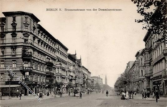 Berlin Mitte (1000) Brunnenstrasse Demminerstrasse 1908 I-II - Collections (sans Albums)