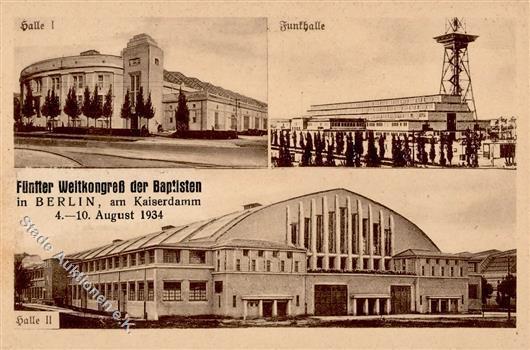 Charlottenburg (1000) Fünfter Weltkongreß Der Baptisten Am Kaiserdamm 04. - 10. August 1934 Funkhalle  I-II - Verzamelingen (zonder Album)