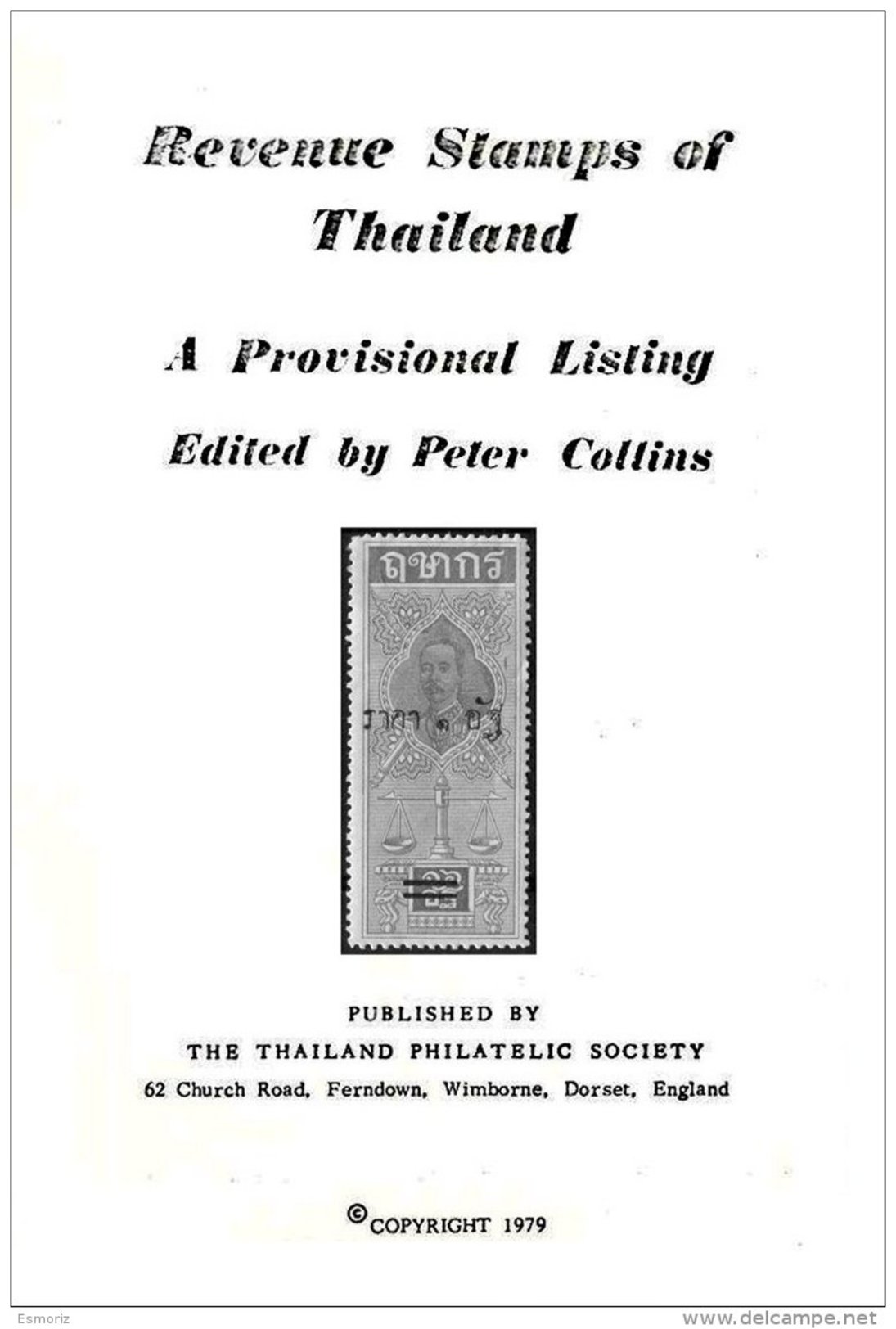 THAILAND, Revenue Stamps Of Thailand, By P. Collins, Bound Copy - Thailand
